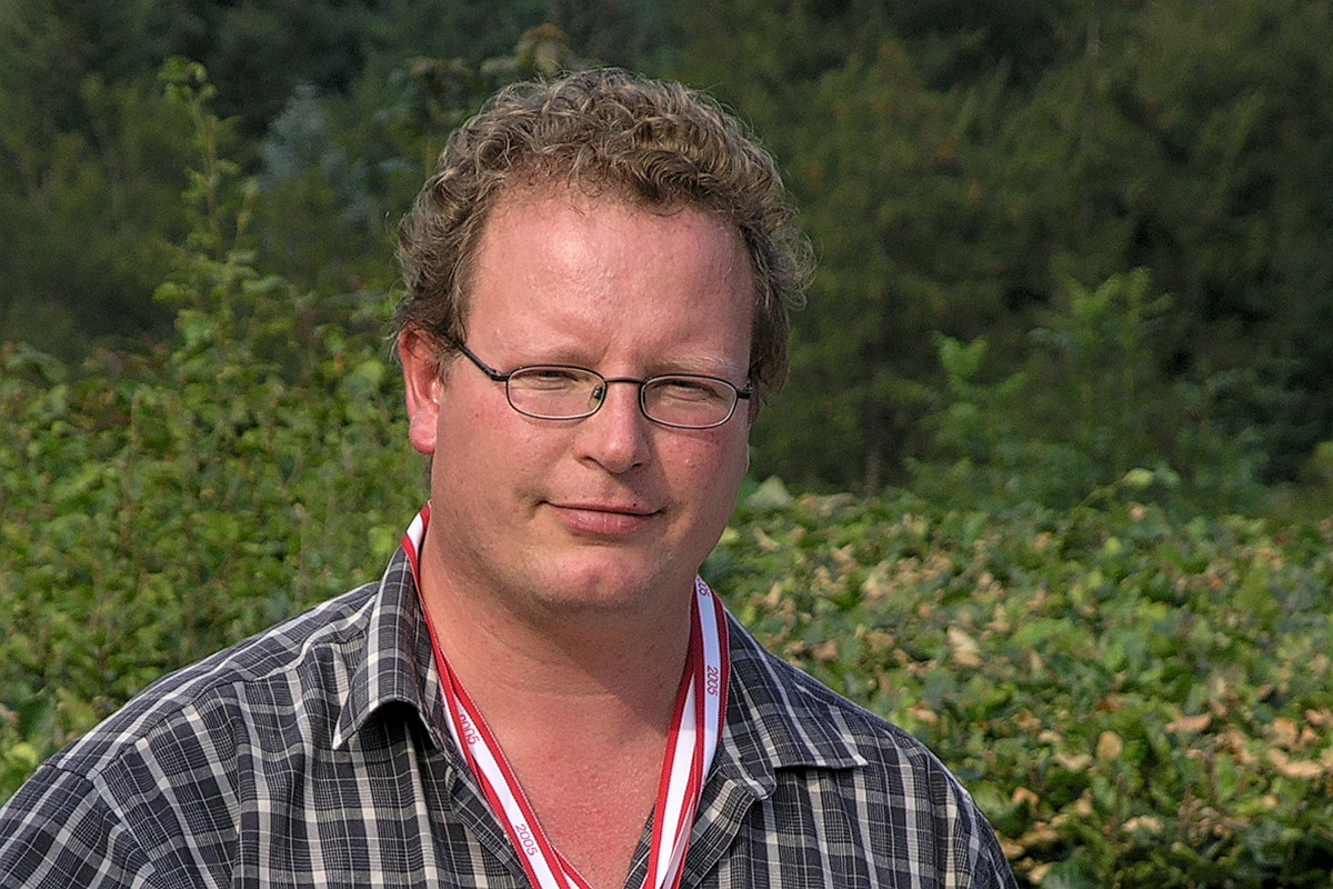 Jens Michael Gundersen som årets vinbonde ved Dansk Vinskue i Vejle i 2005