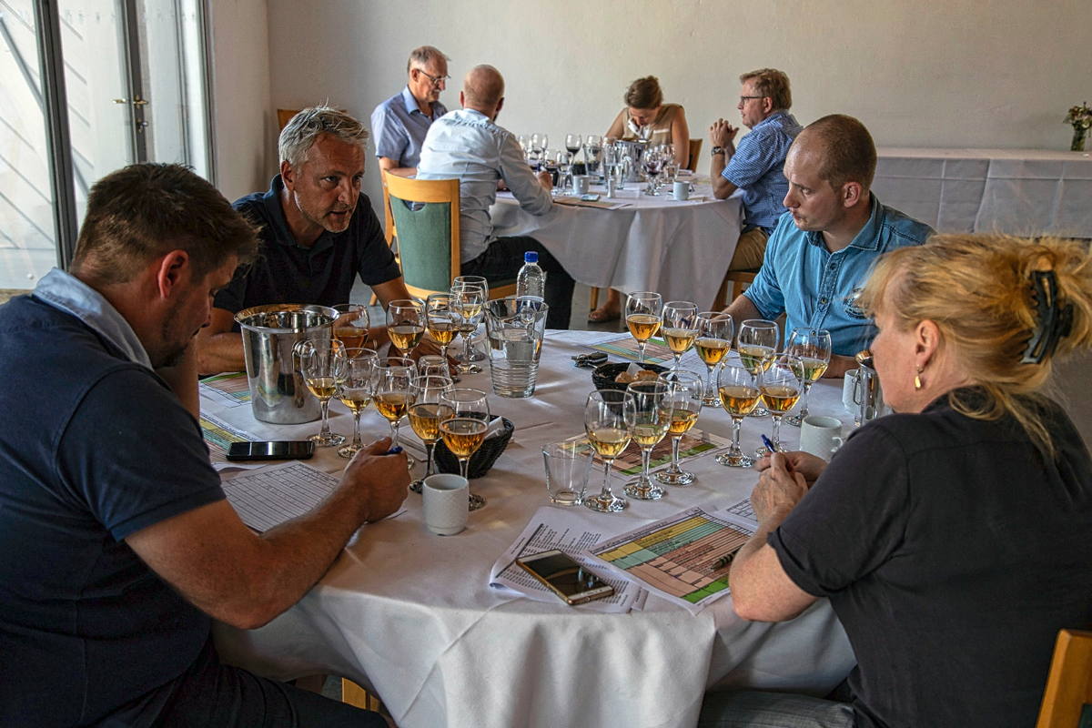 Vinsmagning ved Dansk Vinskue 2018. Foto Kurt Christiansen.